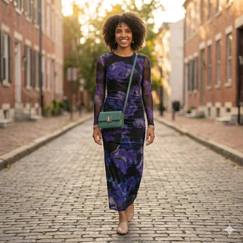 Elegant Floral Maxi Dress - Picture 1 of 2